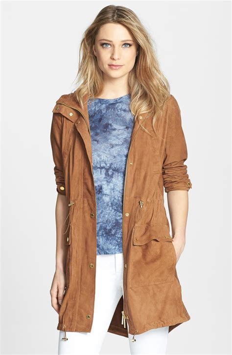 michael kors suede anorak jacket|MICHAEL Michael Kors Women's Quilted Hooded Anorak Coat.